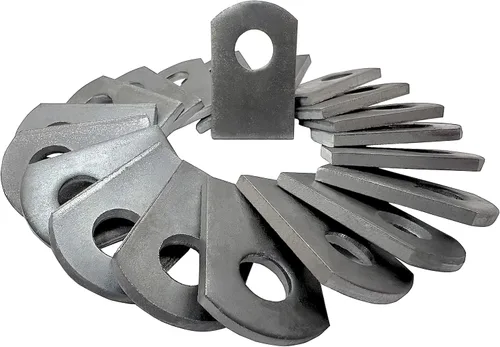 Vista 4 de Pestañas de soldadura, lengüetas de acero, soportes de lengüeta plana, 1 pulgada de ancho, 1 .5 pulgadas de alto, orificio de 3/8 pulgadas, grosor