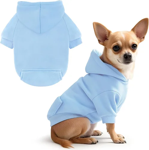 Vista 15 de Idepet Sudaderas con capucha para mascotas perros, ropa para perros pequeños, chaleco para chihuahua, abrigo cálido, chaqueta de otoño, conjuntos