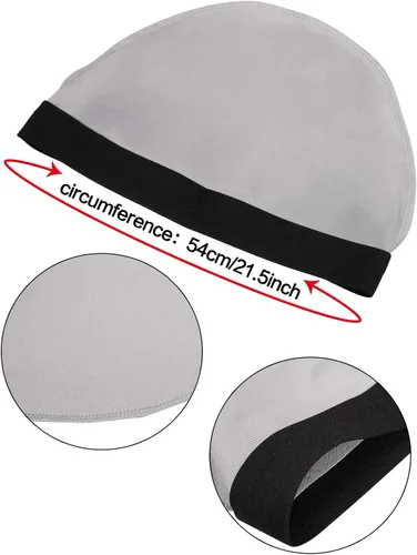 Vista 4 de SATINIOR 9 piezas de gorras de ondas sedosas para hombre, con banda elástica, gorras onduladas sedosas, estilo 2