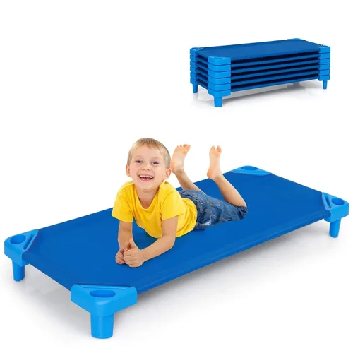 Vista 11 de Costzon Cunas apilables para guardería infantil preescolar (6 paquetes)