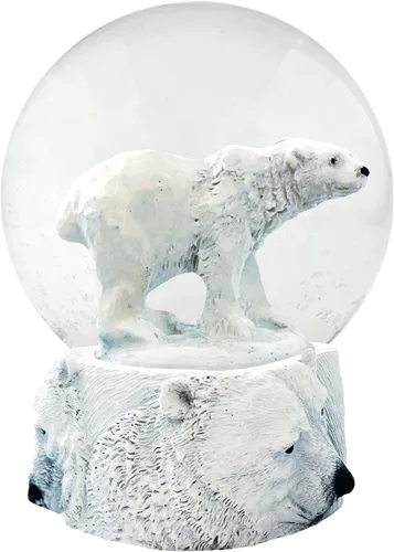 Vista 21 de Globo de agua - Oso marrón de Deluxebase. Decoración de animales de globo de nieve con figuras de oso marrón. Globo de purpurina de vidrio