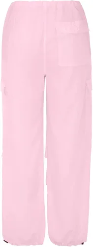 Vista 4 de Pantalones cargo para mujer, holgados, tiro alto, Y2K, paracaídas, pierna ancha, rectos, pantalones deportivos a la moda, talla grande, ropa