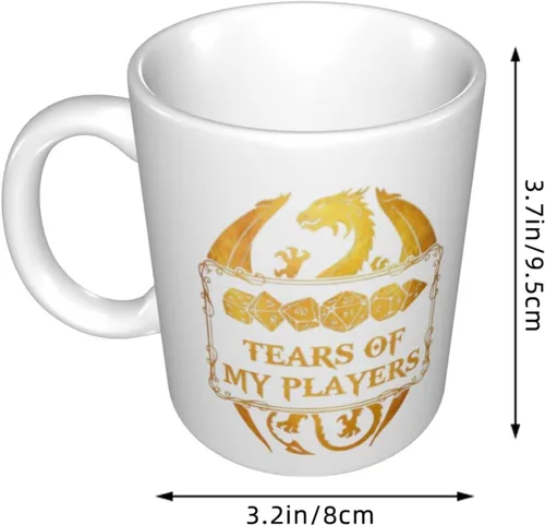Vista 3 de Taza de café con diseño de lágrimas de mis jugadores de Dungeons And Dragons de 11 oz