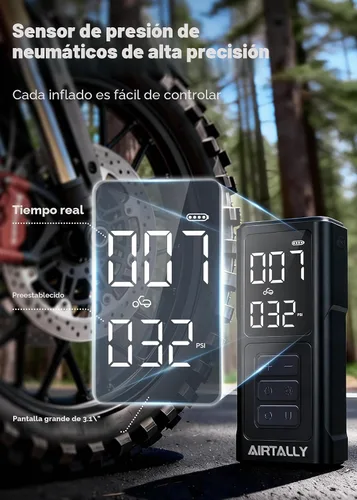 Vista 6 de Compresor de aire portátil para inflado de neumáticos, inflado rápido de 150 PSI, bomba de aire portátil para neumáticos