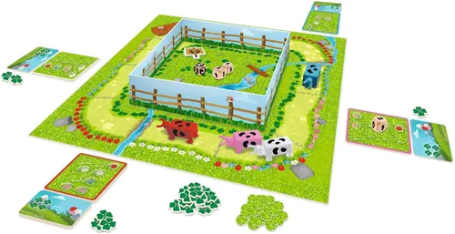 Vista 4 de A Fistful of Daisies - Juego de estrategia de duelo con temática de vaca, juego de rodar dados, divertido juego familiar para niños y adultos, a