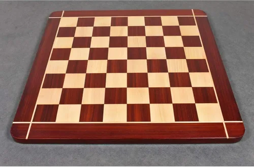 Vista 2 de Tablero de ajedrez de madera con diseño de palisandro y arce de 23" con cuadrado de 2.362 in