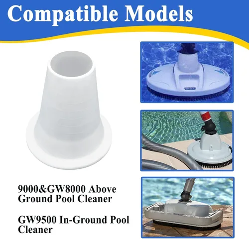 Vista 5 de Reductor de cono GW9000 GW9015, pieza de repuesto automática del limpiador de piscina y spa Blanco