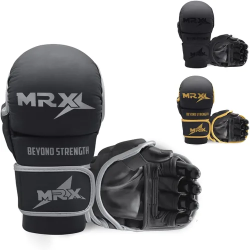 Vista 4 de MRX MMA - Guantes de agarre de protección profesional, 7 onzas, Muay Thai, entrenamiento, kickboxing, boxeo, boxeo, boxeo, boxeo, boxeo, boxeo