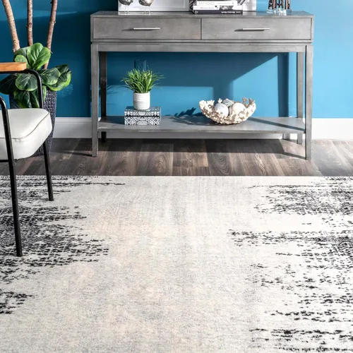 Vista 7 de nuLOOM Penélope - Alfombra de pasillo tribal con diseño de chevrones, 2 x 6 pies, color gris