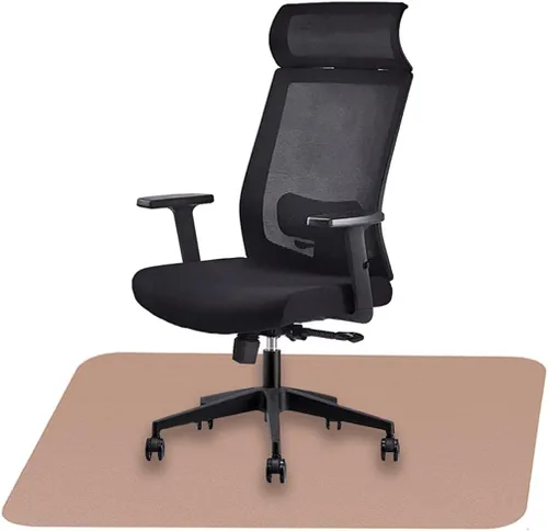 Vista 7 de Icegrey Tapete para silla de oficina, rectangular, lavable, antideslizante, protector de suelo para suelos de madera dura y azulejos, color beige