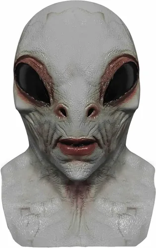 Vista 9 de Máscara alienígena, máscara realista de látex de cabeza completa OVNI