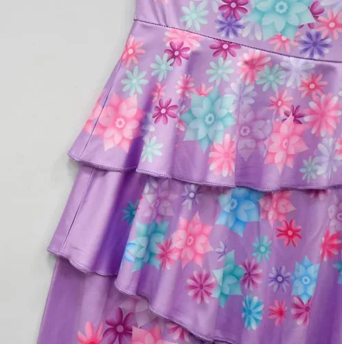 Vista 6 de HUNDJE Disfraz de Halloween, vestido de princesa, traje de cosplay para niñas y niños