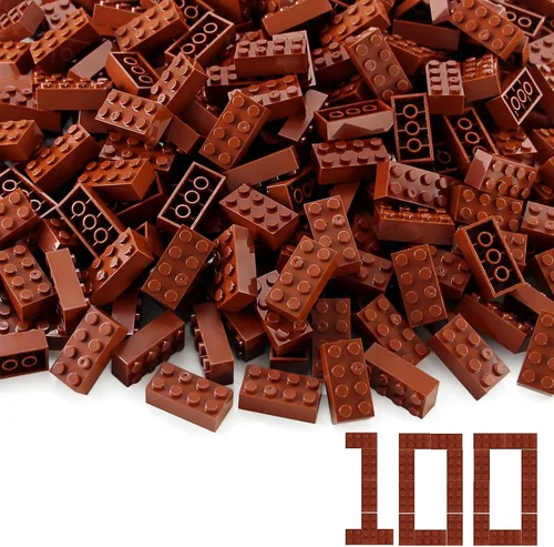 Vista 38 de 100 piezas 2 x 4 Ladrillos Piezas Negras Partes Clásico Juego Creativo Bloques de Construcción Juego de Partes Accesorios de Juguete Compatibles