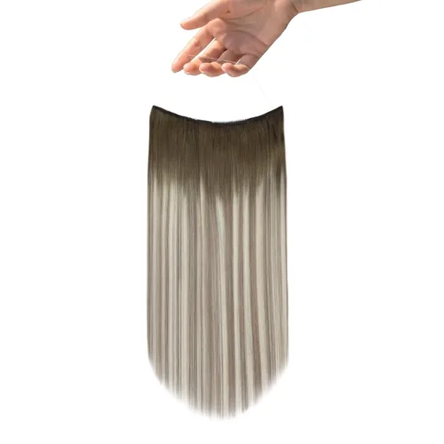 Vista 149 de Easyouth Extensión de cabello humano rubio con cola de caballo, extensiones de cabello humano rubio dorado con reflejos rubios, extensiones