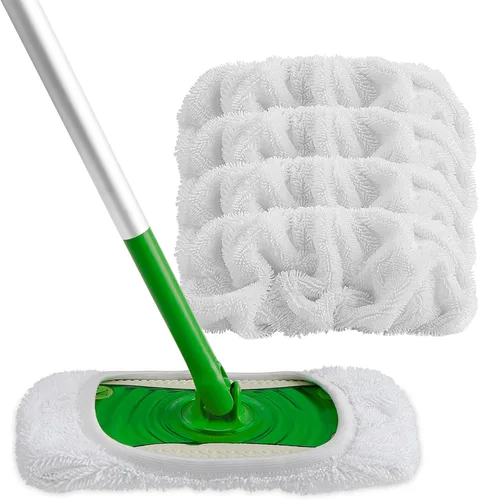 Vista 9 de HOMEXCEL Almohadillas de Trapeador de Microfibra Reutilizables Compatibles con Swiffer Sweeper-Paquete de 8 Repuestos de Almohadillas Húmedas