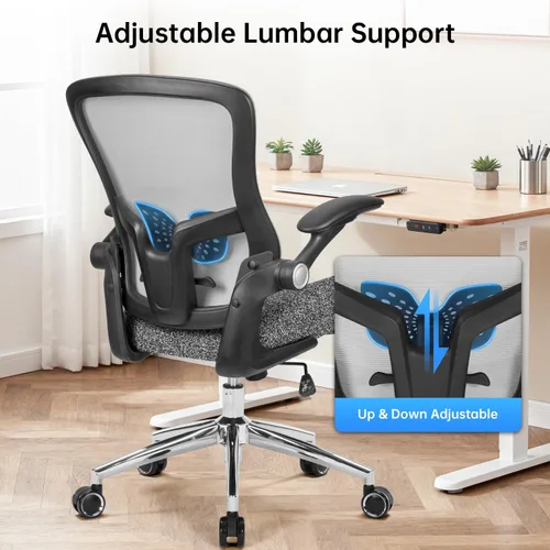 Vista 8 de Silla de oficina resistente, 400 libras, silla de escritorio ergonómica con cojín de espuma de modelado 3D ancho y suave, silla de escritorio