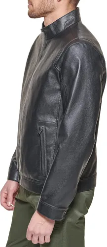 Vista 3 de Dockers Chaqueta Racer de cuero sintético The Dylan para hombre