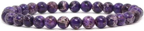 Vista 16 de Justinstones Gem - Pulsera elástica de cuentas redondas de 6 mm de piedras semipreciosas, unisex, 16.5 cm Ojo de tigre azul dorado AA