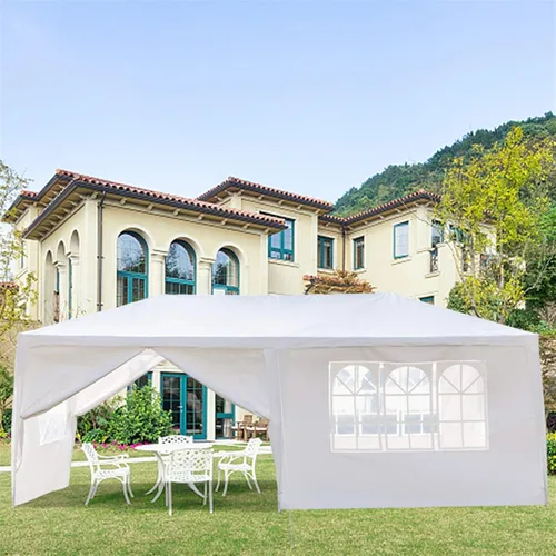 Vista 5 de Gazebo al aire libre, toldo para cochera, refugio de camping, comercial, instantáneo, impermeable, con paredes laterales, tienda de campaña