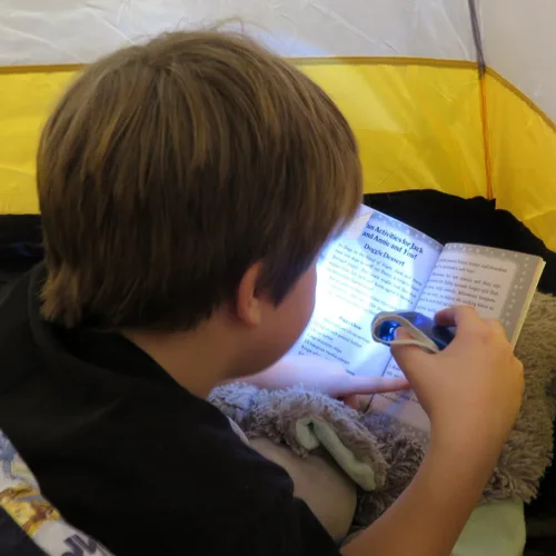 Vista 2 de Evelots - Linternas de emergencia con manivela - 4 unidades - para camping, hogar, automóvil - Luces LED brillantes dobles - Ideal para senderismo