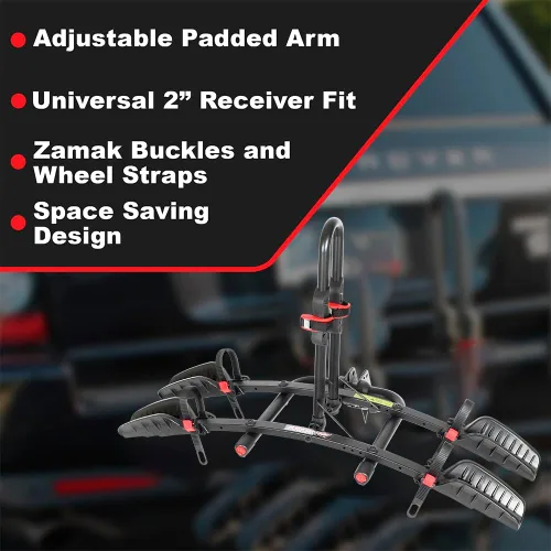Vista 3 de TRIMAX /Road-Max 'Blade-Runner2' Portabicicletas para 2 bicicletas, montaje de enganche, estilo bandeja