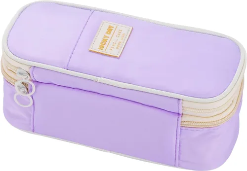 Vista 13 de Dugio Estuche grande para lápices para niños, adolescentes, niños, con cremallera, con asa, organizador para lápices, estuche estético