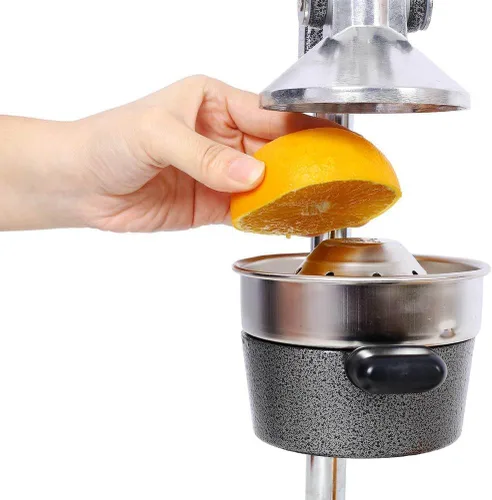 Vista 3 de Exprimidor de cítricos de hierro fundido, exprimidor manual de alta resistencia, extractor de jugo de pomelo naranja de grado comercial extra grande