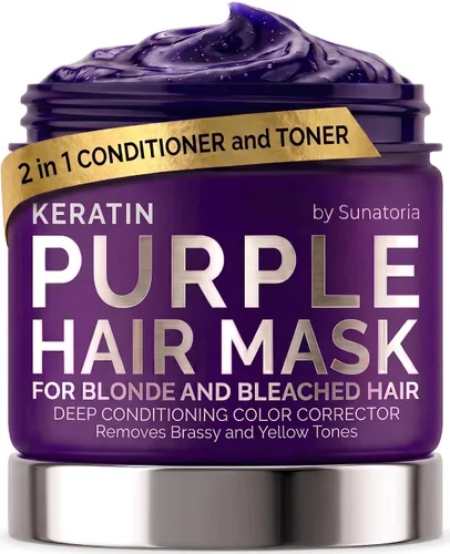 Vista 10 de SUNATORIA Mascarilla de queratina para el cabello - Acondicionador profundo para cabello dañado y seco - Hidrata, repara, nutre - Tratamiento