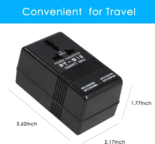 Vista 2 de Convertidor de voltaje de 110 V a 220 V elevador y reductor de potencia bidireccional convertidor de voltaje transformador para viajes, caravanas