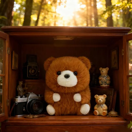 Vista 5 de Lindo oso de peluche, peluche de oso pequeño de 5 pulgadas para tablero de automóvil, escritorio de oficina y decoración del hogar, regalo de felpa
