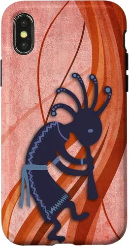 Vista 5 de Native American Kokopelli - Old School 2 - Fan Fun Case for iPhone 17