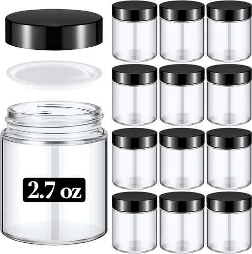 Vista 30 de Norme 24 Frascos de Vidrio de 4 oz con Tapas Herméticos Redondos a Prueba de Fugas Frascos Cosméticos Vacíos con Revestimientos Internos en la Tapa