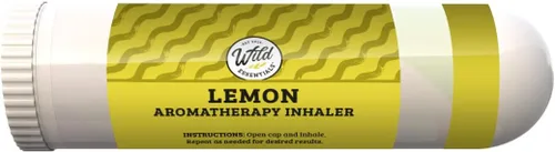 Vista 2 de Wild Essentials - Paquete de 3 inhaladores nasales de aromaterapia de limón hechos con aceites esenciales 100% naturales, estrés, energía, olfativos
