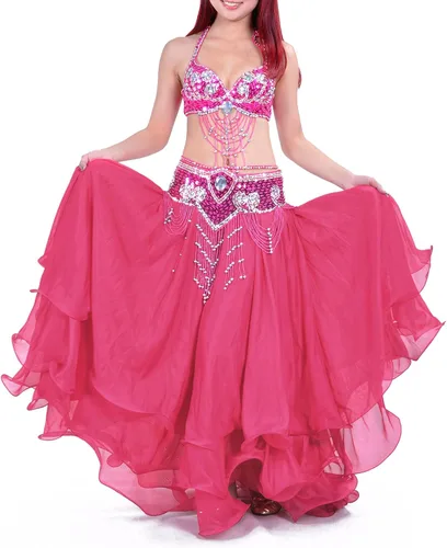 Vista 37 de Falda de gasa tribal para danza del vientre, para Halloween