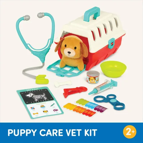 Vista 6 de Battat Mini juego de veterinario, kit veterinario para el cuidado