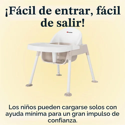 Vista 7 de Foundations Secure Sitter - Silla de alimentación de 7 pulgadas, pies estables "sin punta", arnés ajustable de 3 puntos, bandeja extraíble, fácil