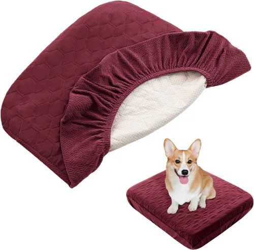Vista 10 de nanbowang Fundas impermeables para cama de perro, fundas de repuesto lavables, pelo de mascota fácil de quitar, funda de almohada para perro