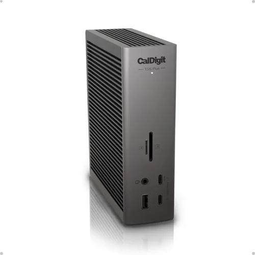 Vista 10 de CalDigit TS5 - Estación de acoplamiento Thunderbolt 5 - 15 puertos, carga dedicada del host de 140W, Thunderbolt 5 de 80 Gb/s x4, USB-C de 10 Gb/s