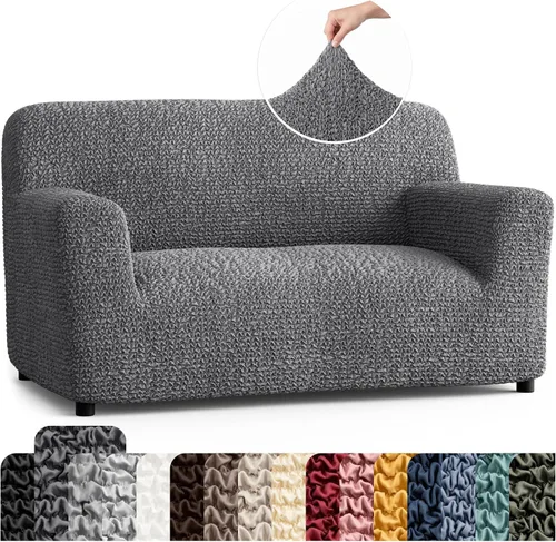 Vista 58 de PAULATO BY GA.I.CO. Funda para Silla - Funda para Sillón - Funda para Sillón - Funda de Tela Suave - Protector de Muebles Elegante de Ajuste Ceniza