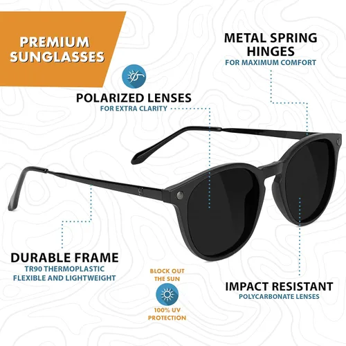 Vista 7 de Gafas de sol polarizadas Premium de GLASSY Aria 100% con protección UV