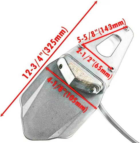 Vista 6 de Yibid Lámpara de freno LED universal con montaje en guardabarros trasero para Honda XR250 XR400 XR650 Yamaha, motocicleta todoterreno personalizada