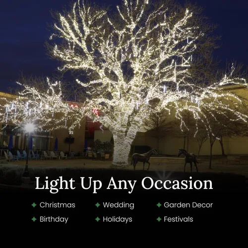 Vista 7 de Pro Christmas T5 LED Luces de Navidad - Juego de 70 luces de 5mm clásicas - Luces de fiesta profesionales de grado comercial