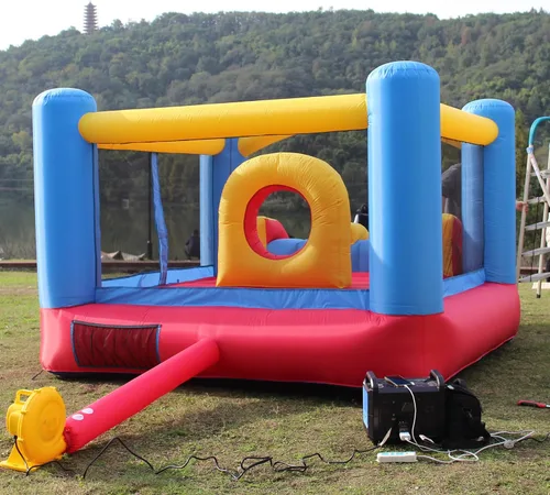 Vista 3 de Whubefy Casa de Rebote Inflable para Niños 3-6 Niños Grandes 8-12 con Tobogán Doble y Pista de Obstáculos, 3.66 x 2.74 m Casa Inflable