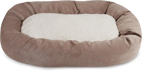 Vista 11 de Cama para perro de 24 pulgadas Apple Villa Collection Sherpa Bagel