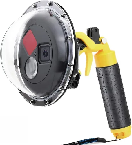 Vista 10 de SOONSUN Puerto domo para GoPro Hero 8 Negro, lente de domo subacuático de 147 pies con carcasa impermeable, agarre de mano flotante, gatillo