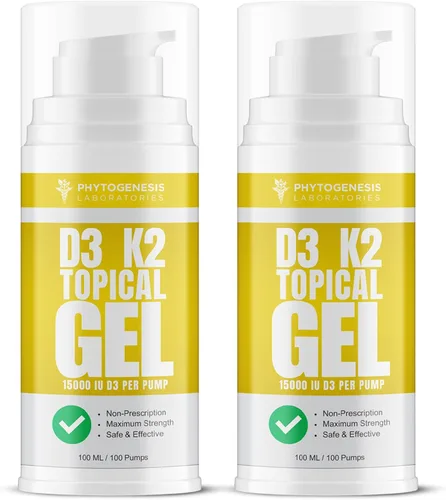 Vista 11 de Vitamina d3 k2 Gel tópico de máxima fuerza, más de 15000 UI por bomba, la vitamina del sol, apoyo inmunológico, óseo y articular