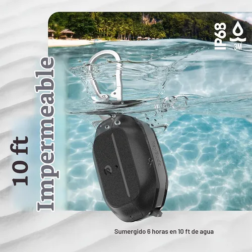 Vista 5 de Keybudz Funda para AirPods Pro 2 con Candado - Funda Completamente Impermeable para AirPods Pro 2da Generación - Llavero, Protección Resistente