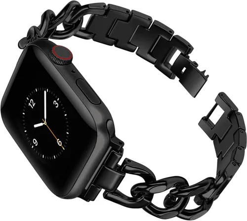 Vista 8 de Compatible con Apple Watch Band para mujer y hombre de 1.614 in 1.575 in 1.496 in 1.732 in 1.772 in 1.654 in Ultra 1.929 in, pulsera de acero