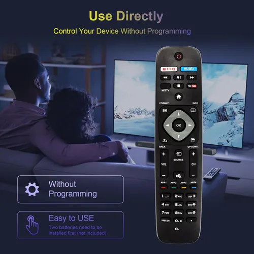 Vista 3 de NH500UP - Nuevo control remoto reemplazado compatible con PHILIPS TV 55PFL5601/F7 55PFL5901 55PFL5901/F7 55PFL6900 55PFL6900/F7 65PFL8900