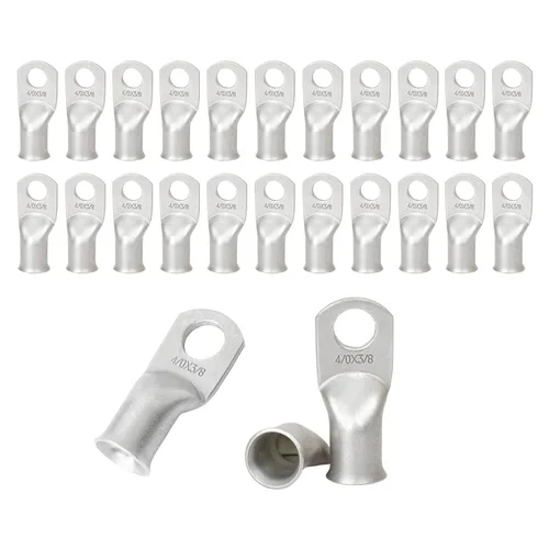 Vista 23 de 25 piezas de terminales de anillo de 1/0 AWG-1/2 (M12), terminales de anillo, conectores de terminal, terminales de cable resistentes, terminales